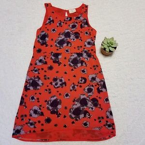 Pins and Needles Urban Outfitters Red Floral Dress